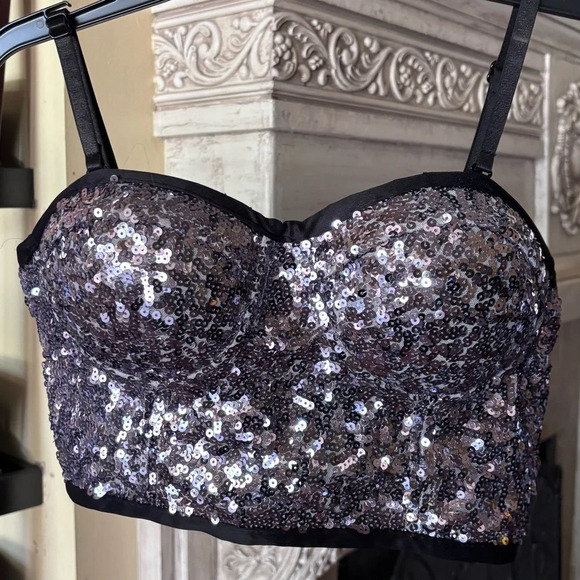 balera Tops - Balera Light Purple Sequined Bustier Size Adult Medium